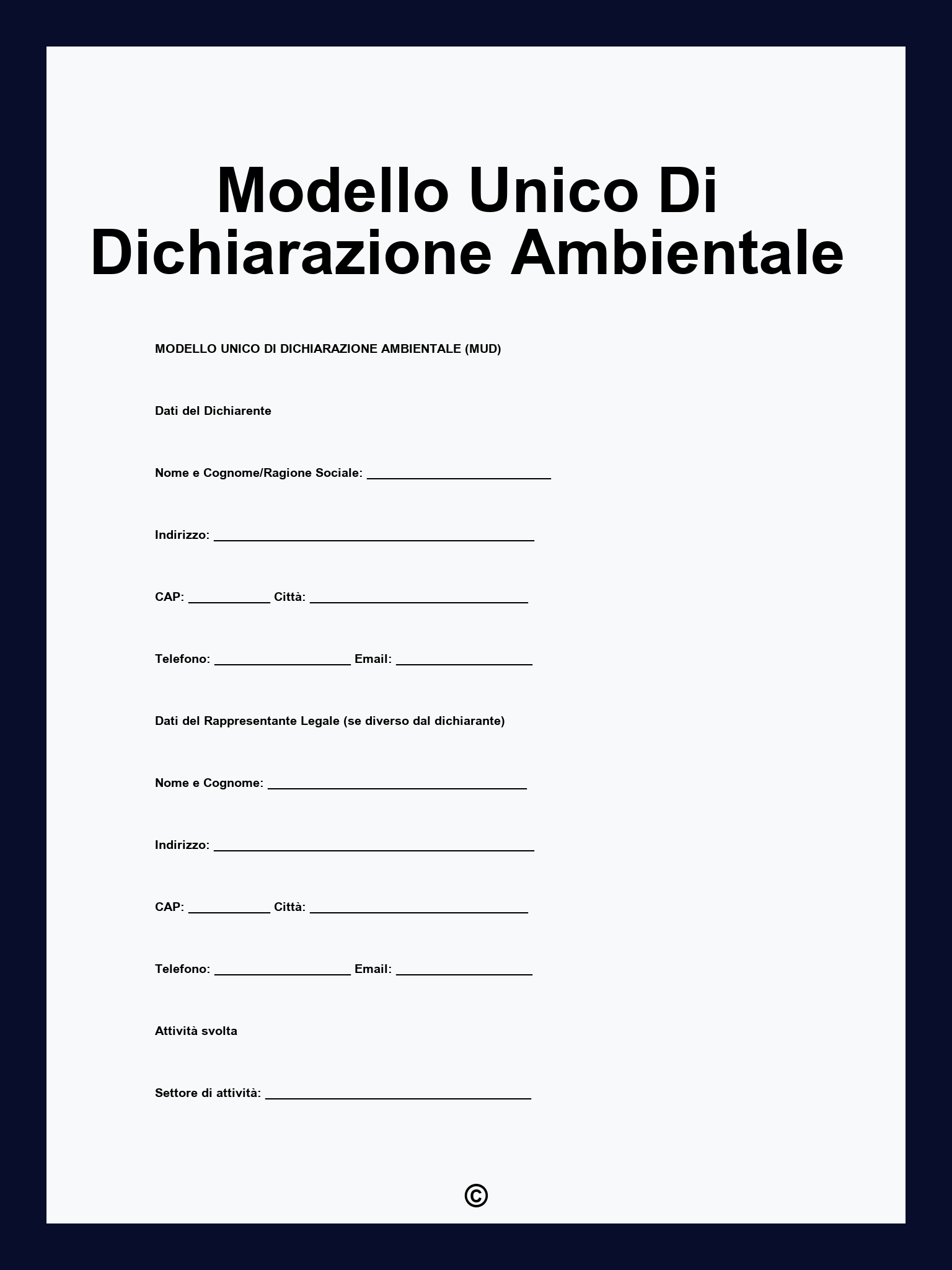 Modello Unico Di Dichiarazione Ambientale